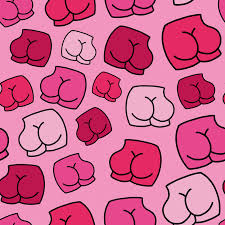 Cheeky Wrapping Paper by Pinky Weber with butts