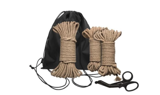 Doc Johnson Kink Bind & Tie Initiation Hemp Rope Kit bondage