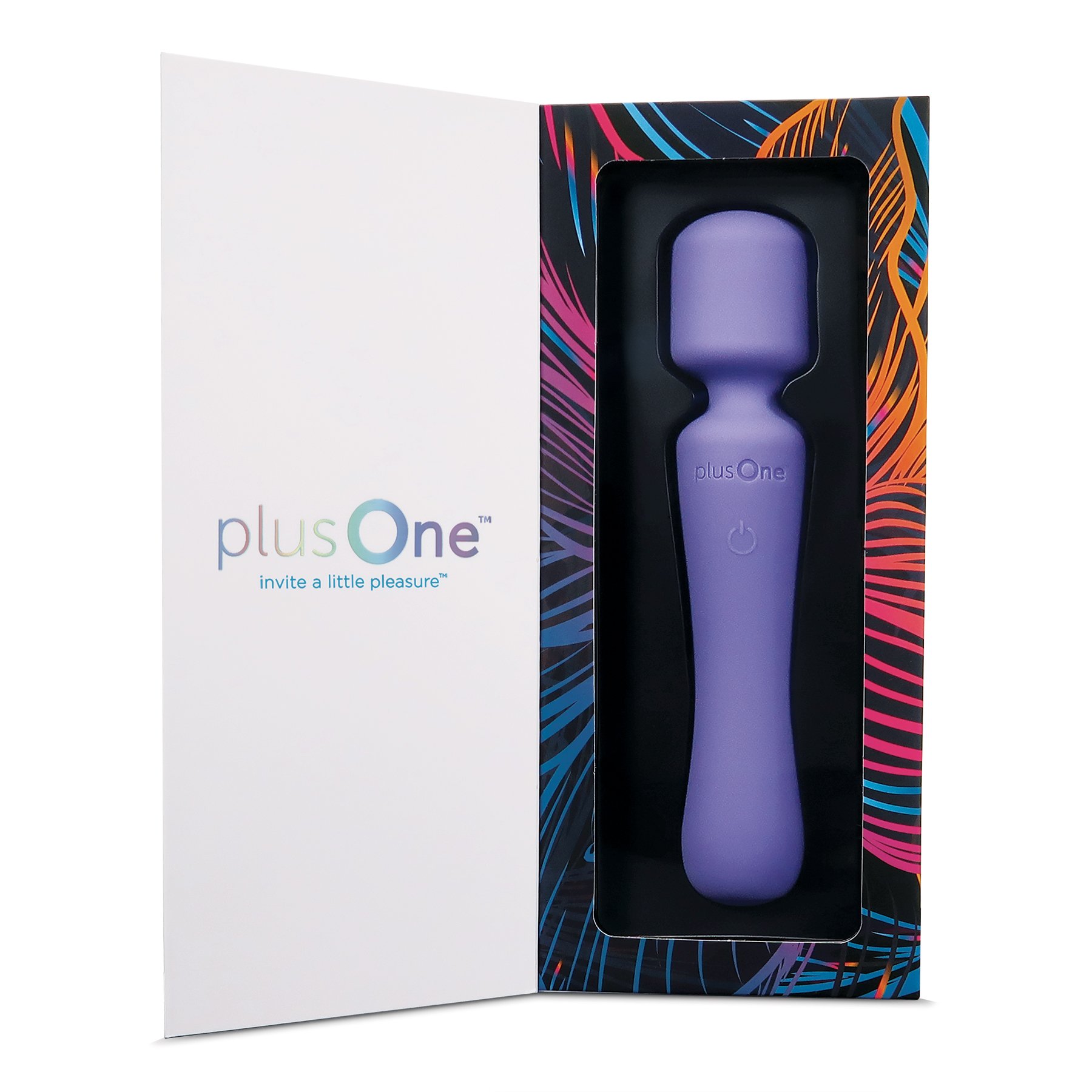 plusOne vibrating wand massager vibrator in box