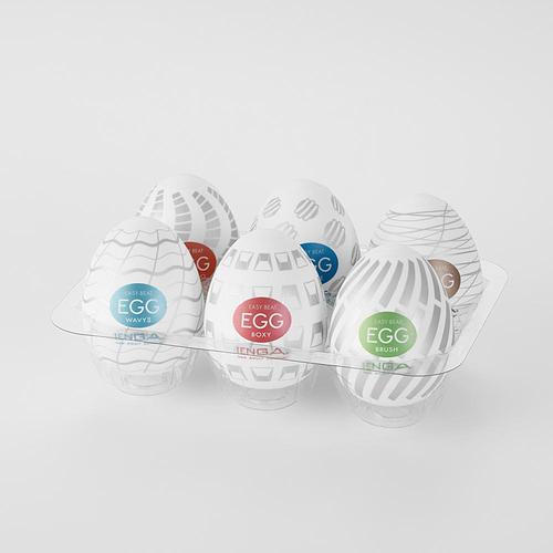 Six-Pack of Tenga Eggs masturbation sleeves