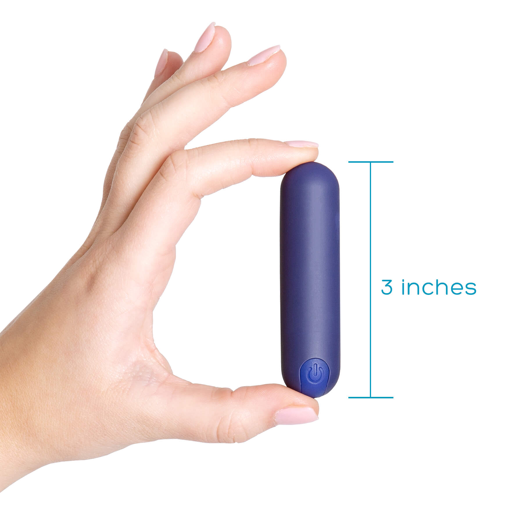 plusOne bullet vibrator held between fingers