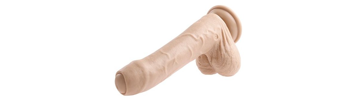 The Evolved Peek a Boo Vibrating Dildo in Light | Kinkly Shop