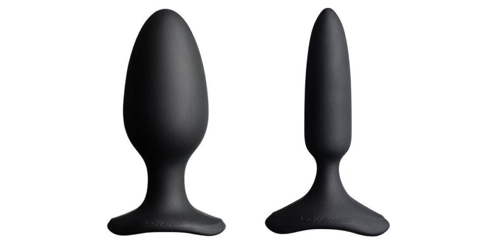 The 2.25" diameter Lovense Hush 2 plug shown next to the 1" diameter plug. There is a large size difference. | Kinkly Shop